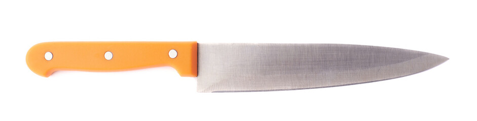 Steel kitchen knife isolated