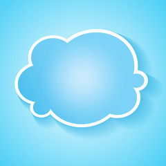 3D minimalistic vector cloud icon with shadow