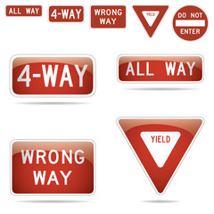 vector traffic signs