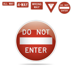do not enter traffic signs