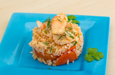 Fried rice with chicken