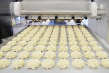 Production line at bakery