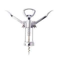 Glossy metal wine bottle opener