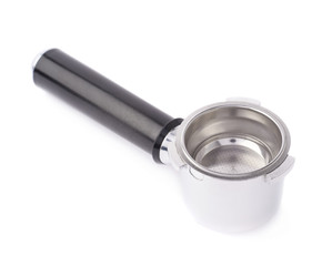 Espresso machine portafilter isolated