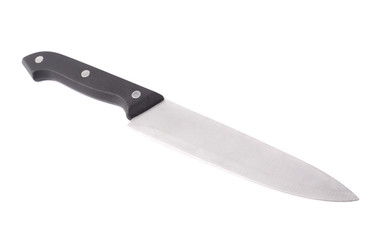 Steel kitchen knife isolated
