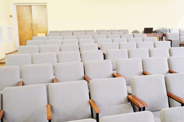 Rows of chairs in the hall