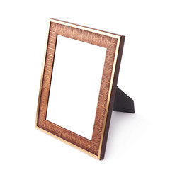 Wooden picture frame isolated