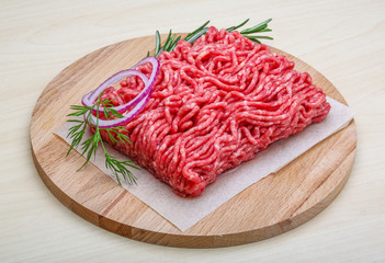 Raw beef minced meat