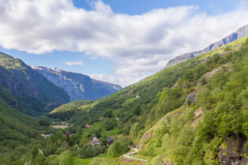 Naklejka na ściany i meble Mountain in the Sognefjord, Norway