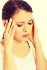 Fototapeta premium Woman with a headache