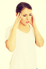 Fototapeta premium Woman with a headache