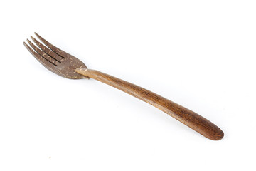 Fork made of coconut wood
