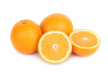 fresh orange isolated on white background