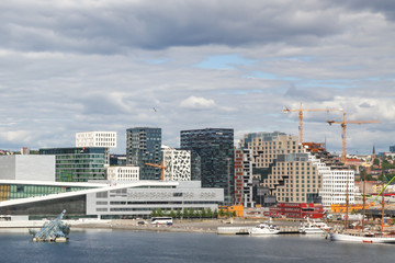 Bjorvika district. Modern offices, June 10, 2013 in Oslo, Norway