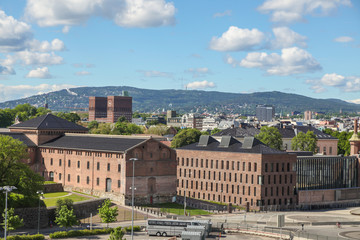 Fototapeta na wymiar View of the fortress Akershus, Oslo, Norway