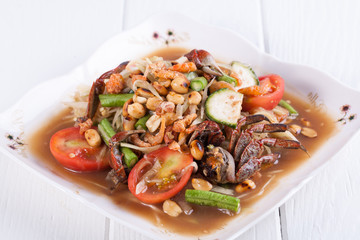 Somtum, papaya salad delicious food in thailand