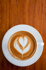 A cup of coffee latte