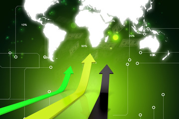 Arrows race to success pointing