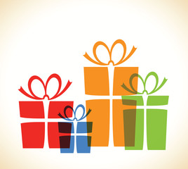 group of over lapping presents