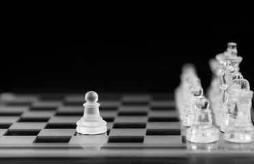 Chess figure, business concept strategy, leadership, team and su