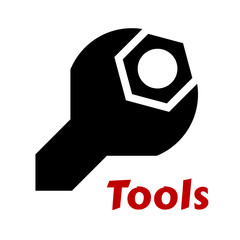 Spanner or wrench tool icon