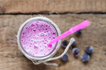 Currant smoothie and currant close