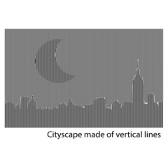 Building and City Illustration at night