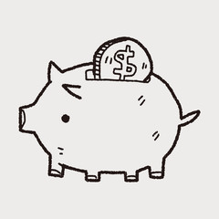 doodle pig money bank