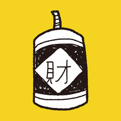 Chinese New Year; Chinese firecrackers doodle