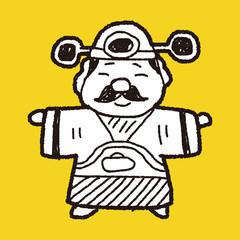 Chinese New Year; God of wealth doodle