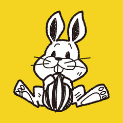 easter bunny doodle