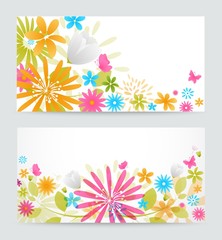 Fresh floral banner