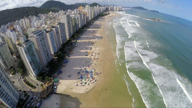 Aerial View of famous Beach in Brazil