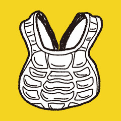 baseball catcher doodle