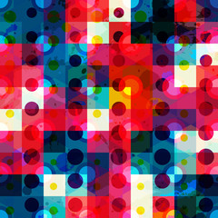 grunge square seamless pattern