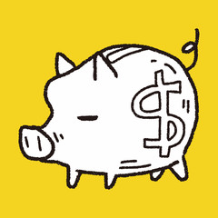 doodle pig money bank