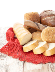 Different bread. Food background.