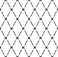 Black and white geometric seamless pattern with ripple stripe.