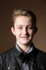 portrait of handsome appealing young man