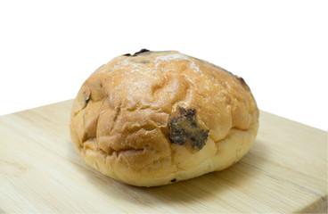 chocolate bread, isolated