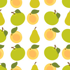 Seamless colorful background made of fruits 