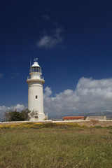 Fototapeta na wymiar Landmarks Cyprus: Lighthouse in Paphos 