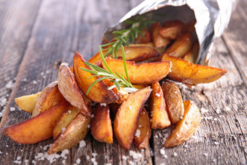 french fries and rosemary