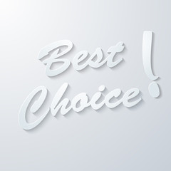 Best choice paper vector background