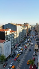 Traffic jam in istanbul street