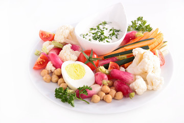 vegetable and dip