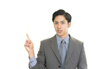 指さすビジネスマン
