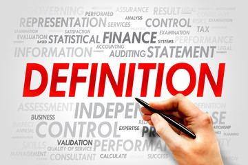 DEFINITION word cloud, business concept