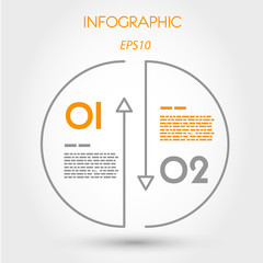linear infographic half ring