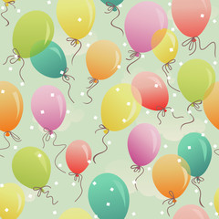 Materiał do szycia seamless colorful balloons floating